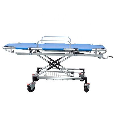 جودة  Blue Aluminum Alloy Emergency Ambulance Stretcher Bed For First Aid مصنع